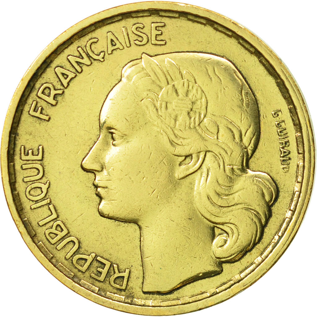 France, Guiraud, 10 Francs, 1958, Paris, AU(50-53), Aluminum-Bronze, KM:915.1