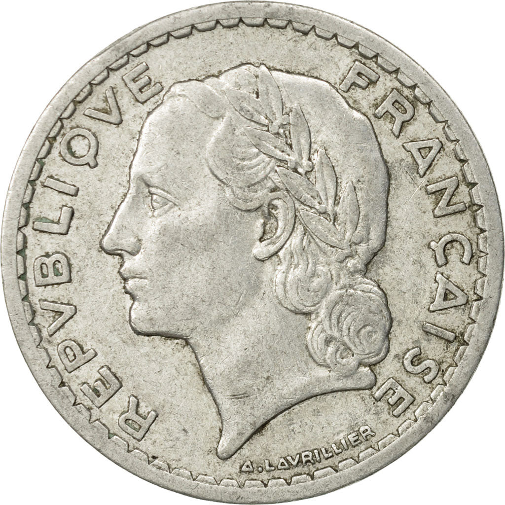 Coin, France, Lavrillier, 5 Francs, 1946, Beaumont - Le Roger, EF(40-45)