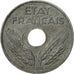 Monnaie, France, État français, 20 Centimes, 1944, Paris, TB+, Zinc, KM:900.2