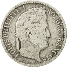 Moneda, Francia, Louis-Philippe, 50 Centimes, 1846, Paris, BC+, Plata, KM:768.1