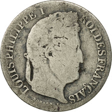 Moneda, Francia, Louis-Philippe, 1/2 Franc, 1840, Paris, BC, Plata, KM:741.1