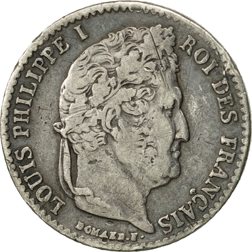 Coin, France, Louis-Philippe, 1/4 Franc, 1833, Paris, EF(40-45), Silver