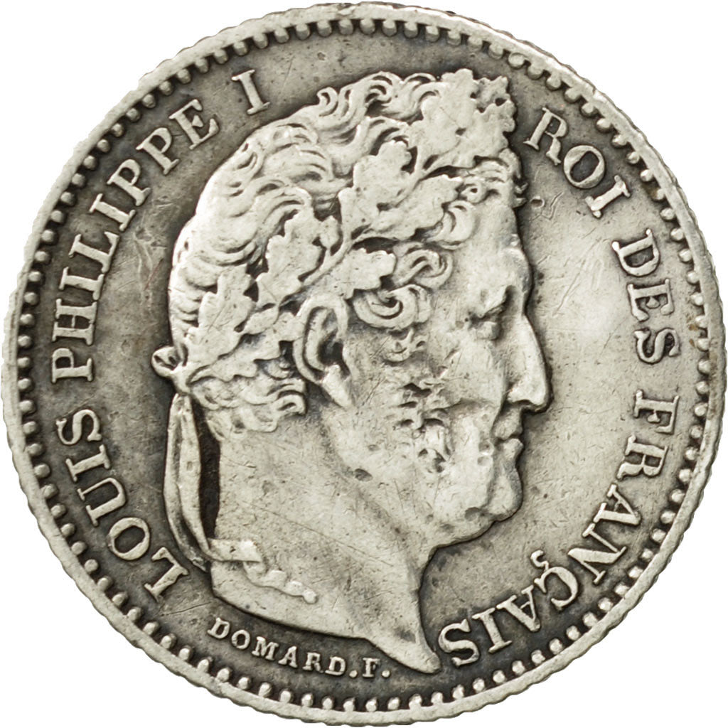 Coin, France, Louis-Philippe, 25 Centimes, 1845, Rouen, AU(50-53), Silver