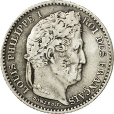 Coin, France, Louis-Philippe, 25 Centimes, 1845, Rouen, AU(50-53), Silver
