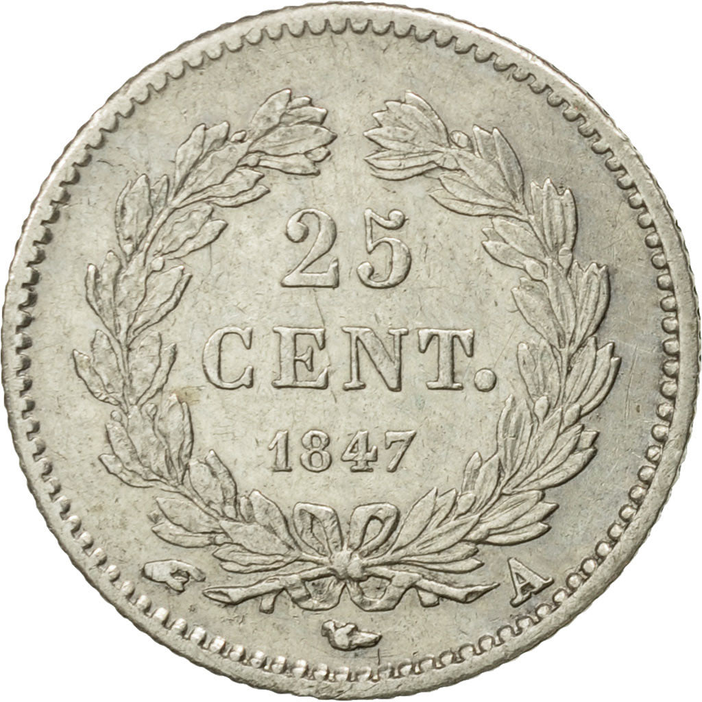 Munten, Frankrijk, Louis-Philippe, 25 Centimes, 1847, Paris, ZF+, Zilver