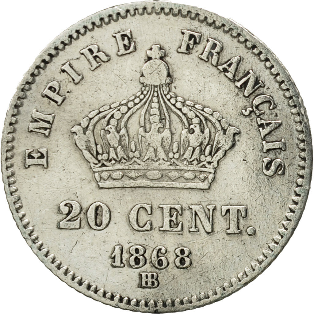 Münze, Frankreich, Napoleon III, Napoléon III, 20 Centimes, 1868, Strasbourg