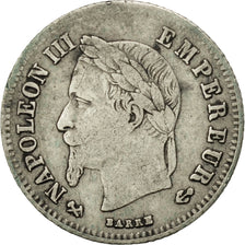 France, Napoleon III, 20 Centimes, 1866, Bordeaux, TB+, Argent,KM 805.3,Gad 308