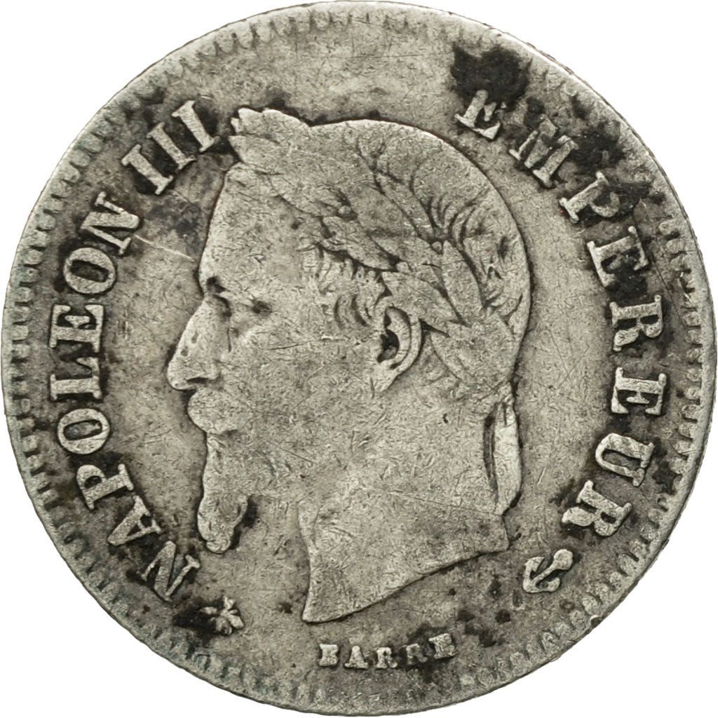 Moneta, Francja, Napoleon III, Napoléon III, 20 Centimes, 1864, Paris
