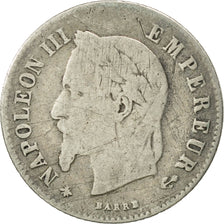 Monnaie, France, Napoleon III, Napoléon III, 20 Centimes, 1866, Paris, B+