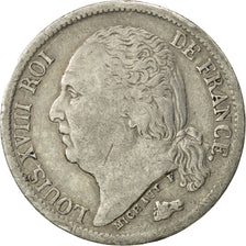 France, Louis XVIII, 1/2 Franc, 1816, Paris, TB+, Argent, KM:708.1