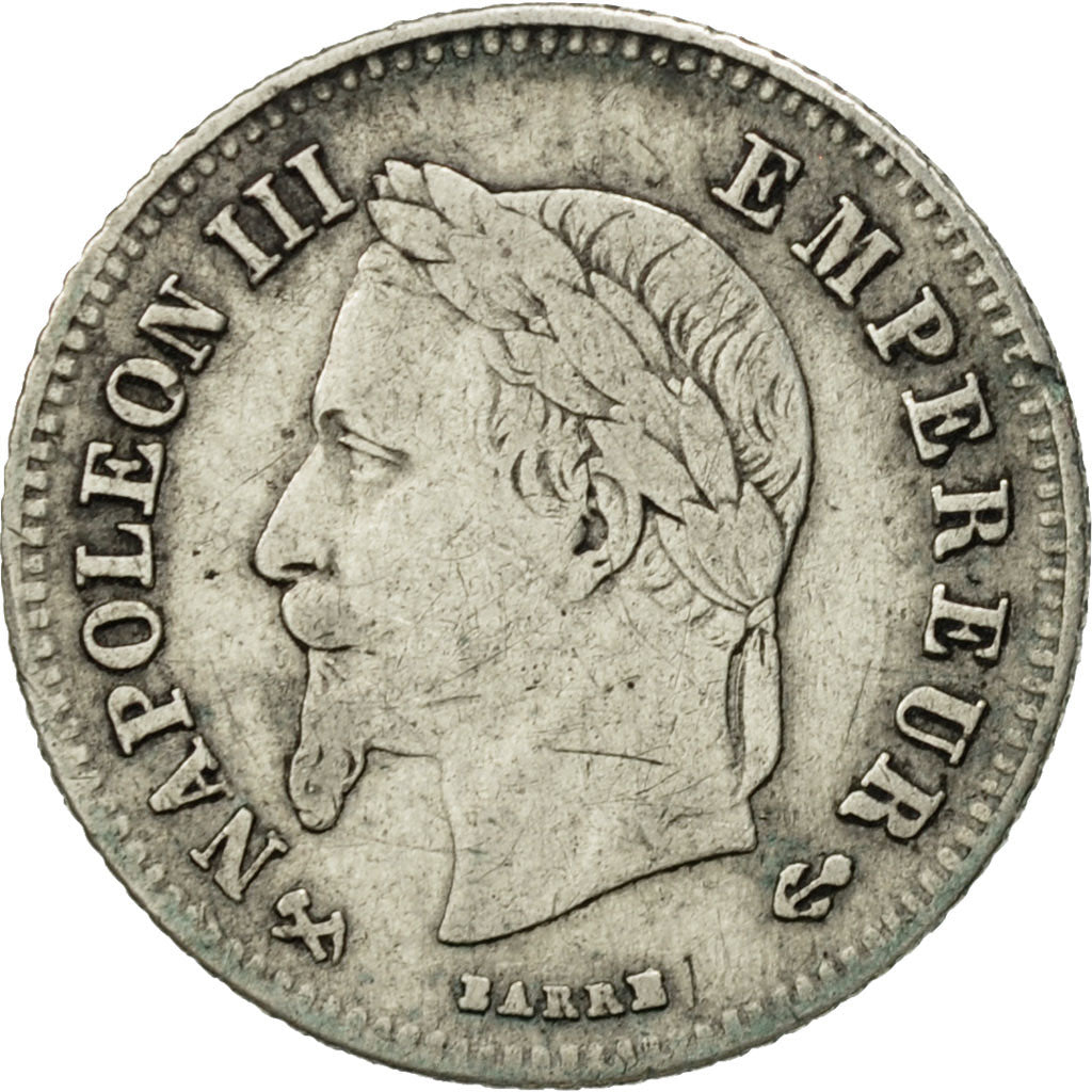 Coin, France, Napoleon III, Napoléon III, 20 Centimes, 1864, Bordeaux