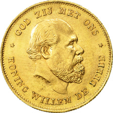 Moneta, Paesi Bassi, William III, 10 Gulden, 1875, SPL-, Oro, KM:105
