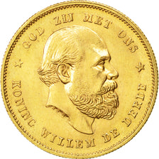 Moneta, Paesi Bassi, William III, 10 Gulden, 1876, SPL-, Oro, KM:106