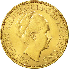 Coin, Netherlands, Wilhelmina I, 10 Gulden, 1925, AU(55-58), Gold, KM:162