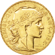 Munten, Frankrijk, Marianne, 20 Francs, 1914, PR+, Goud, KM:857, Gadoury:1064a