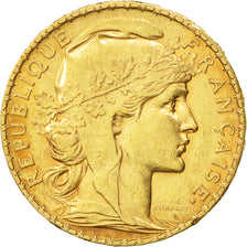 Moneta, Francia, Marianne, 20 Francs, 1901, BB+, Oro, KM:847, Gadoury:1064
