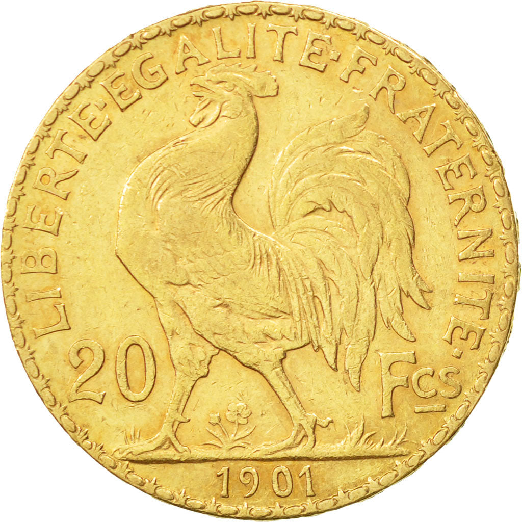 Coin, France, Marianne, 20 Francs, 1901, AU(50-53), Gold, KM:847, Gadoury:1064