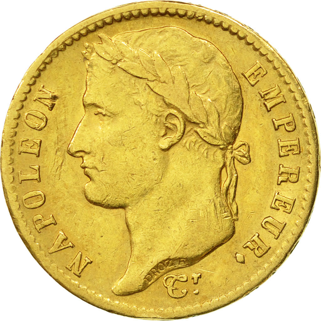 Francia, Napoléon I, 20 Francs, 1811, Paris, MBC+, Oro, KM:695.1, Gadoury:1025
