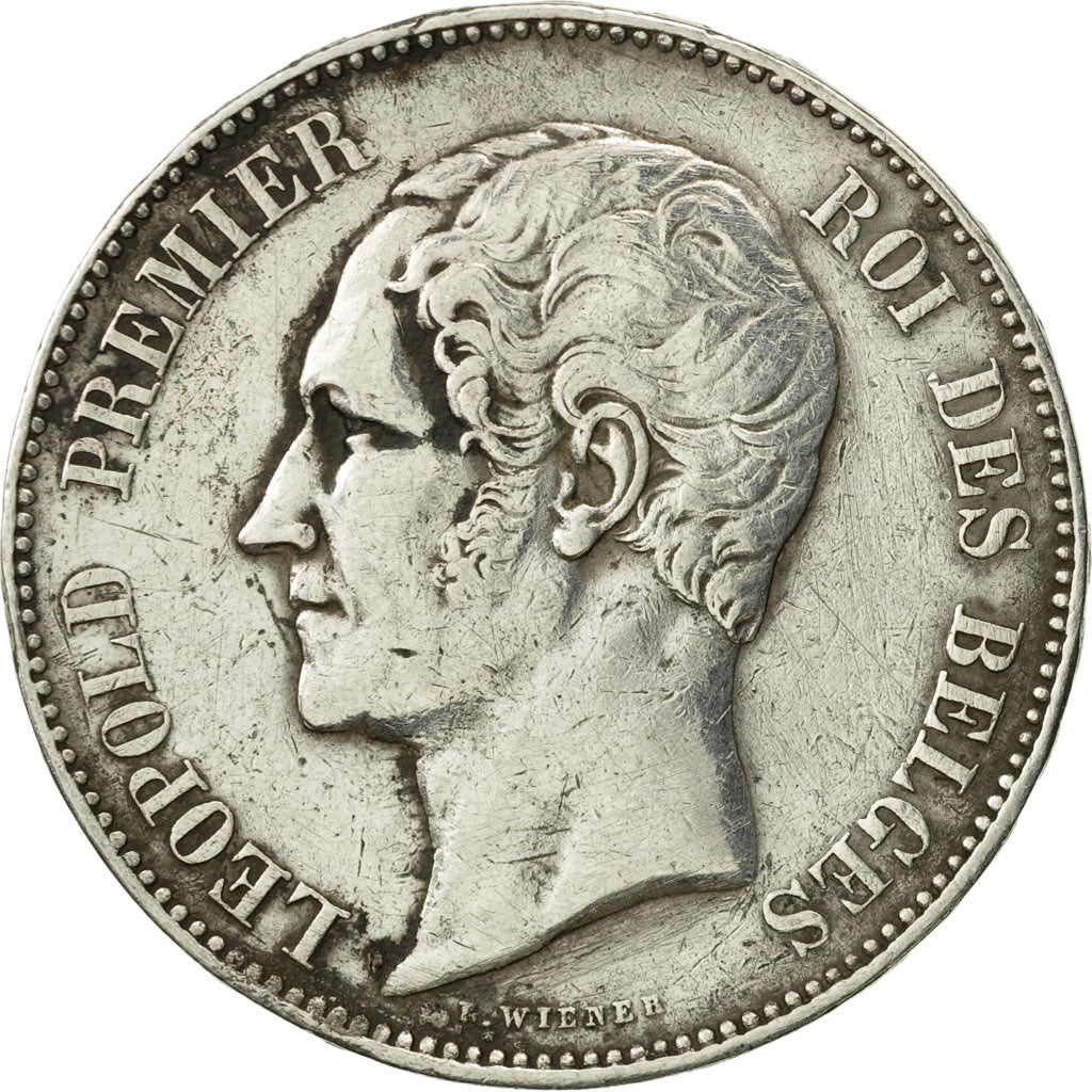 Münze, Belgien, Leopold I, 5 Francs, 5 Frank, 1849, S+, Silber, KM:17
