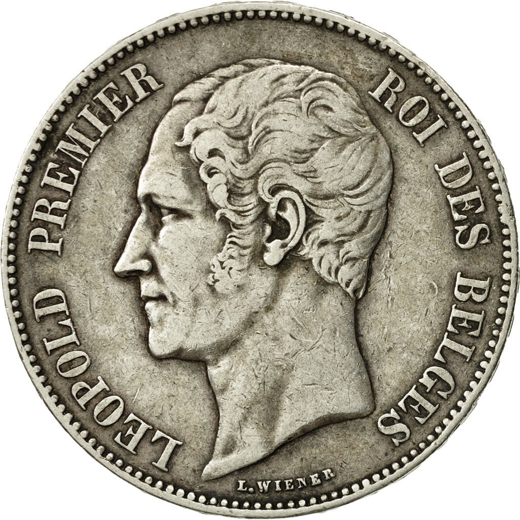 Belgium, Leopold I, 5 Francs, 5 Frank, 1851, VF(30-35), Silver, KM:17