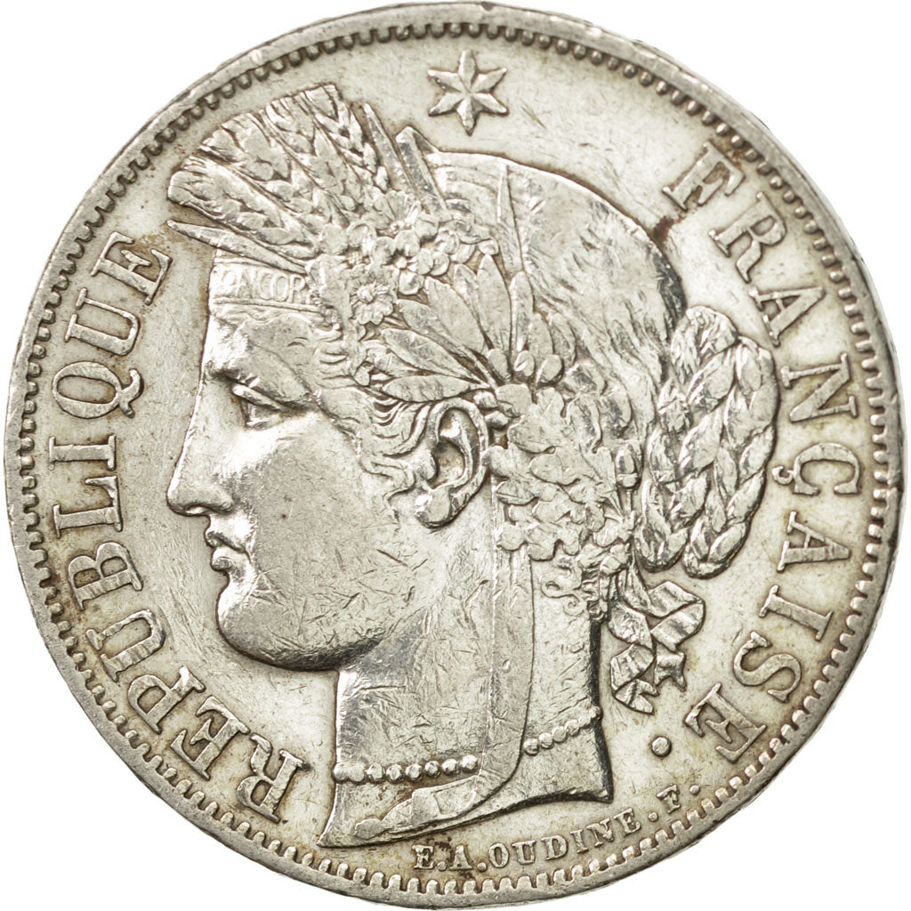 Coin, France, Cérès, 5 Francs, 1849, Paris, EF(40-45), Silver, KM:761.1