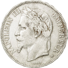 France, Napoléon III, 5 Francs, 1868, Strasbourg, EF(40-45), Silver, KM:799.2