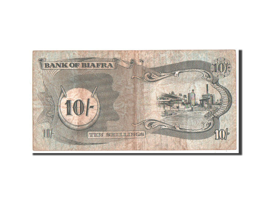 Biafra, 10 Shillings, 1968, KM #4, VF(30-35), GV