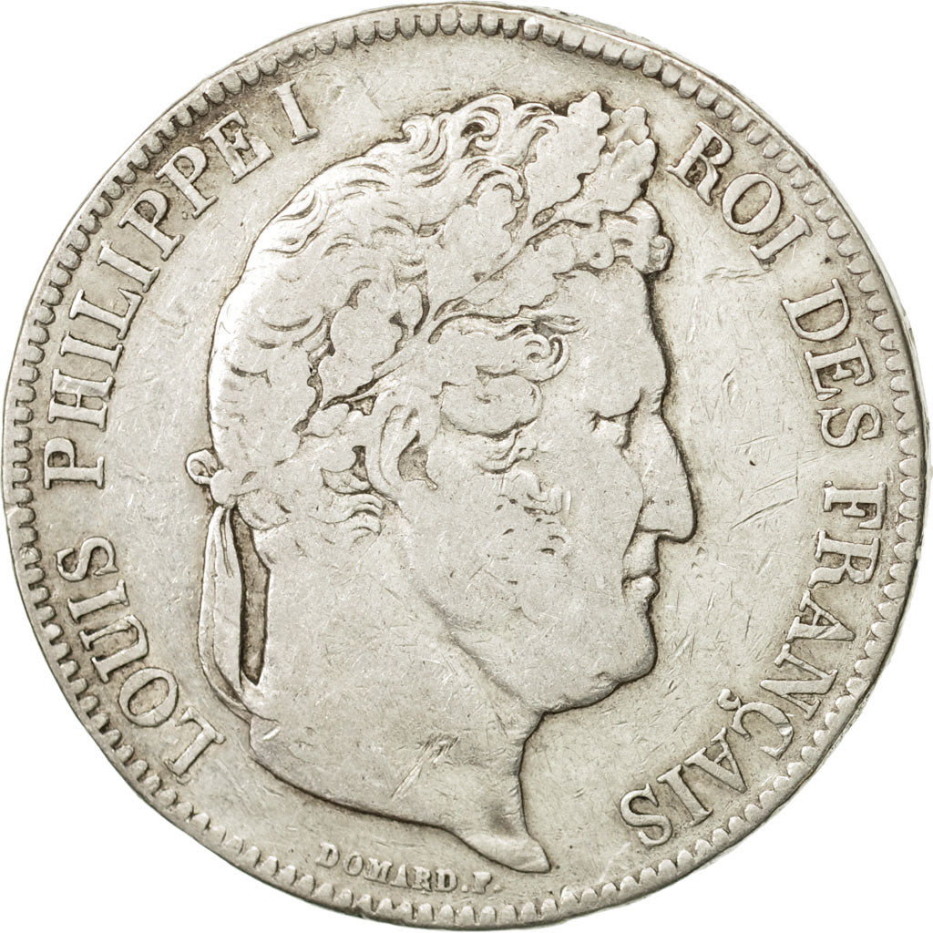 France, Louis-Philippe, 5 Francs, 1842, Rouen, VF(20-25), Silver, KM:749.2