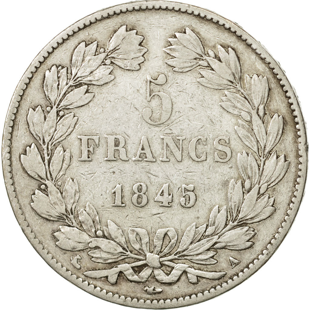 Monnaie, France, Louis-Philippe, 5 Francs, 1845, Paris, TB+, Argent, KM:749.1
