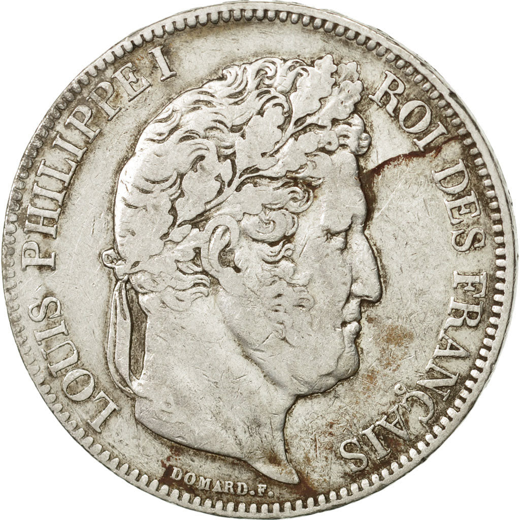 Coin, France, Louis-Philippe, 5 Francs, 1833, Nantes, VF(20-25), Silver