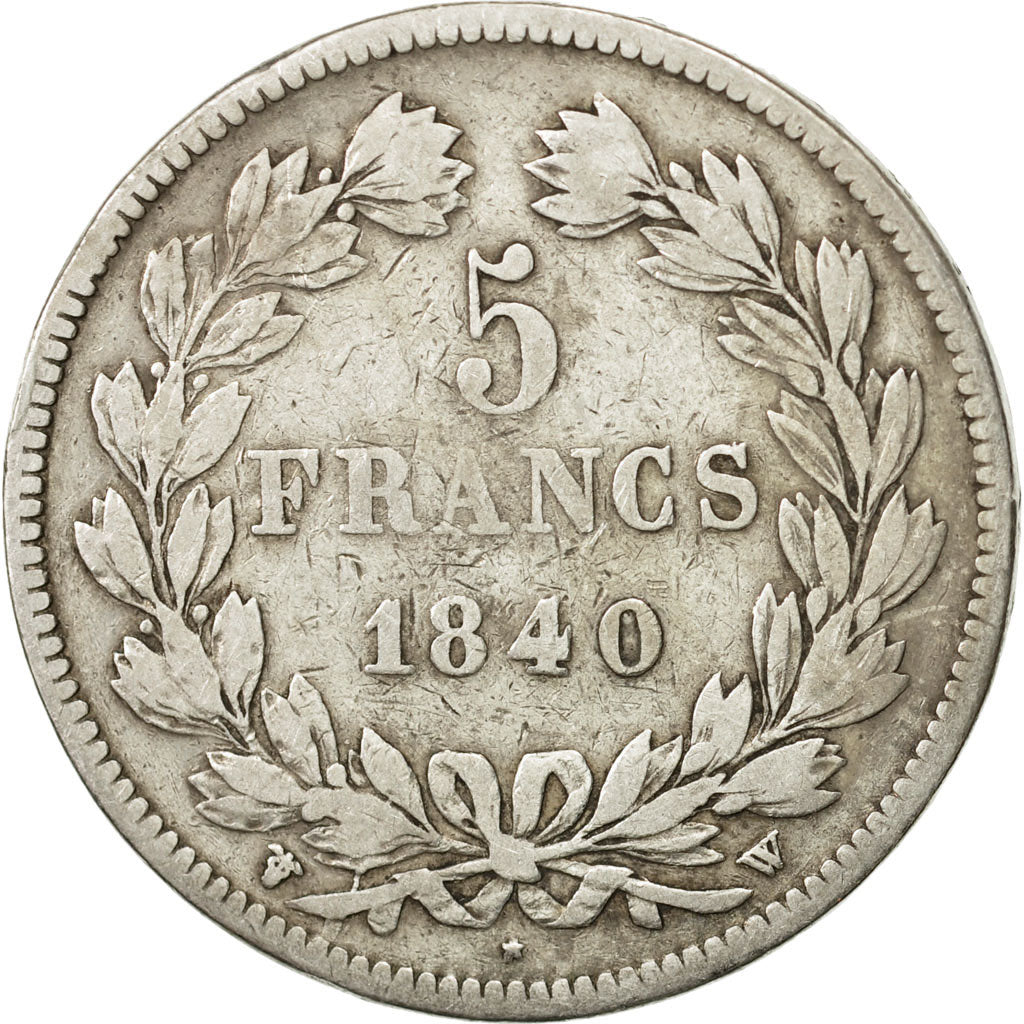 Coin, France, Louis-Philippe, 5 Francs, 1840, Lille, VF(20-25), Silver