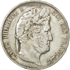 Monnaie, France, Louis-Philippe, 5 Francs, 1847, Strasbourg, TB+, Argent