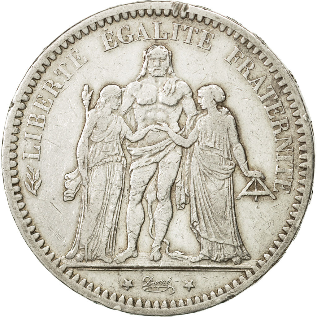 France, Hercule, 5 Francs, 1873, Paris, EF(40-45), Silver, KM:820.1