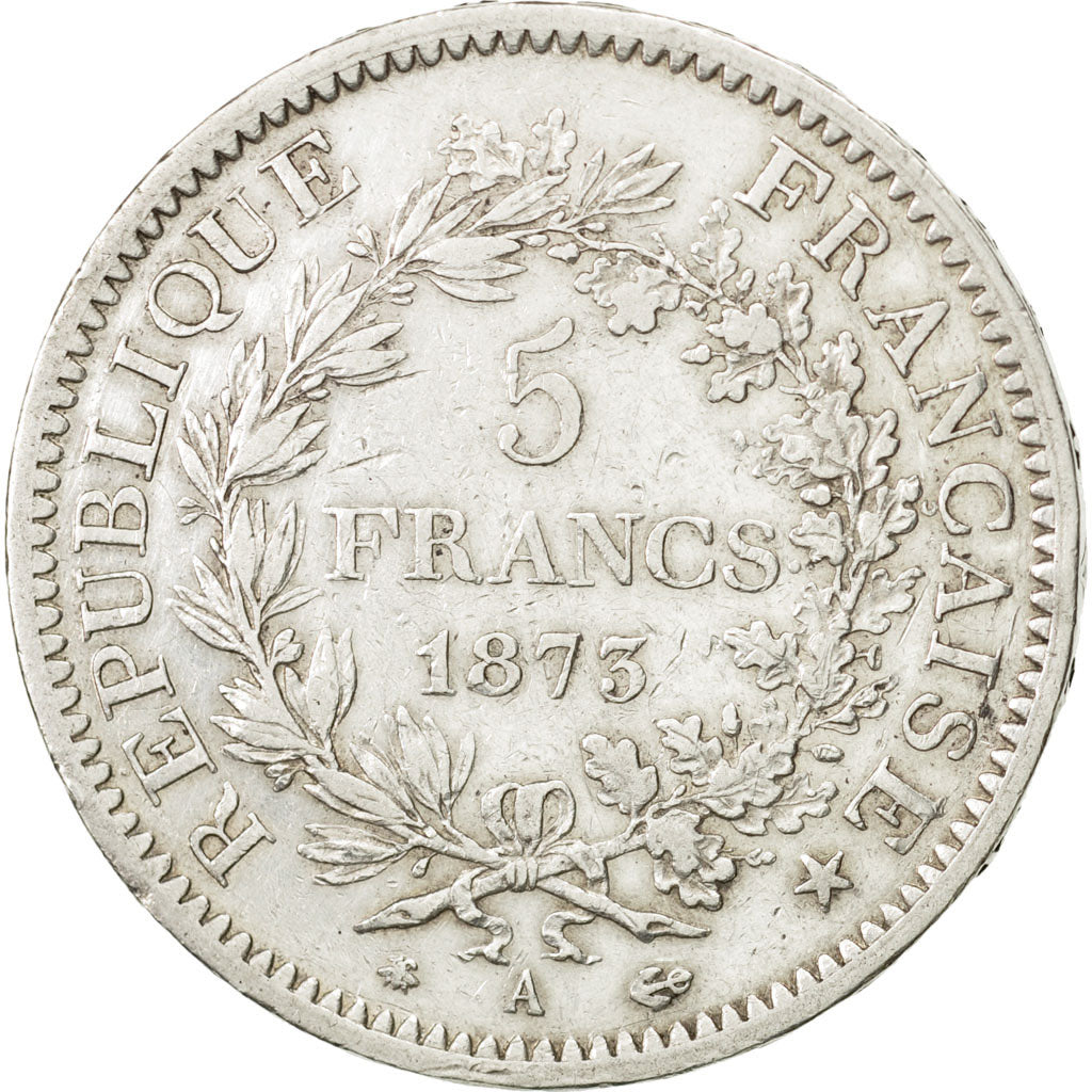 France, Hercule, 5 Francs, 1873, Paris, EF(40-45), Silver, KM:820.1