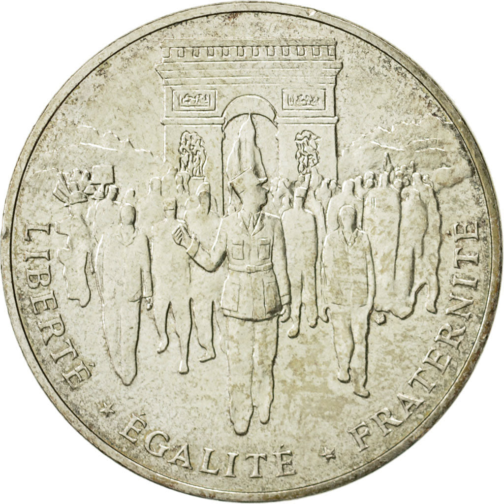 France, Libération de Paris, 100 Francs, 1994, AU(50-53), Silver, KM:1045.1