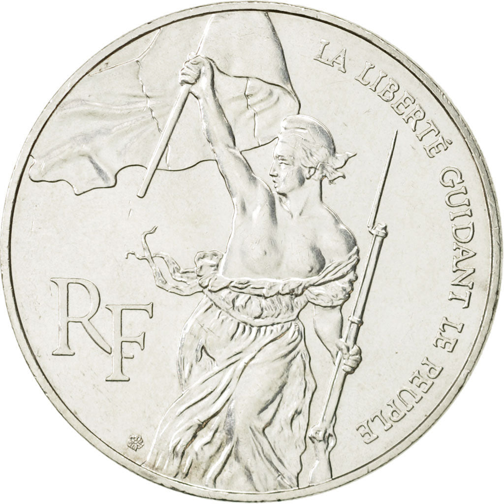 France, Liberté guidant le peuple, 100 Francs, 1993, AU(55-58), Silver