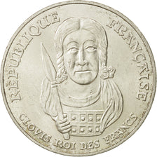 France, Clovis, 100 Francs, 1996, AU(50-53), Silver, KM:1180, Gadoury:953