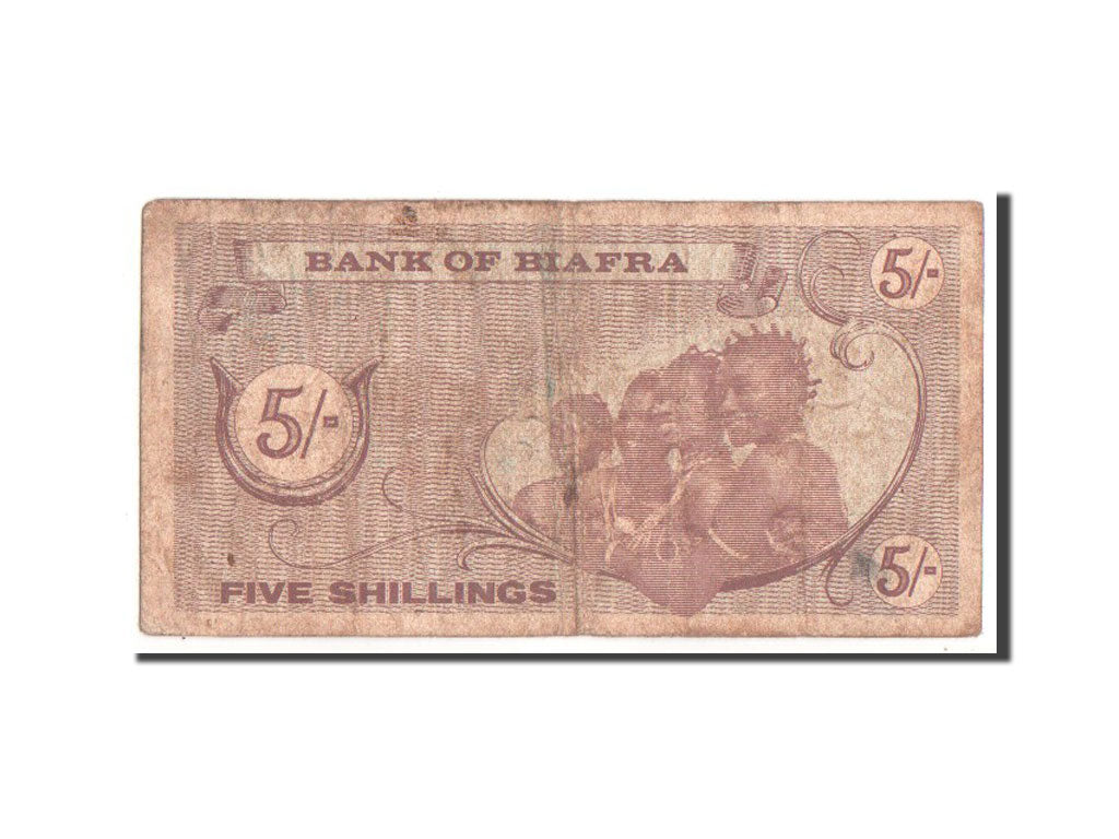 Biafra, 5 Shillings, 1967, KM #1, VF(30-35), AO