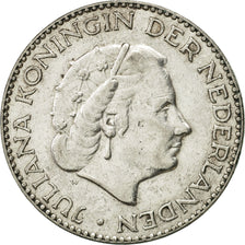 Coin, Netherlands, Juliana, Gulden, 1955, AU(50-53), Silver, KM:184