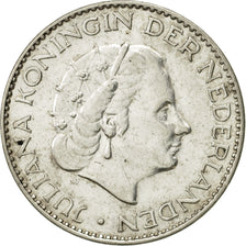 Coin, Netherlands, Juliana, Gulden, 1957, AU(50-53), Silver, KM:184