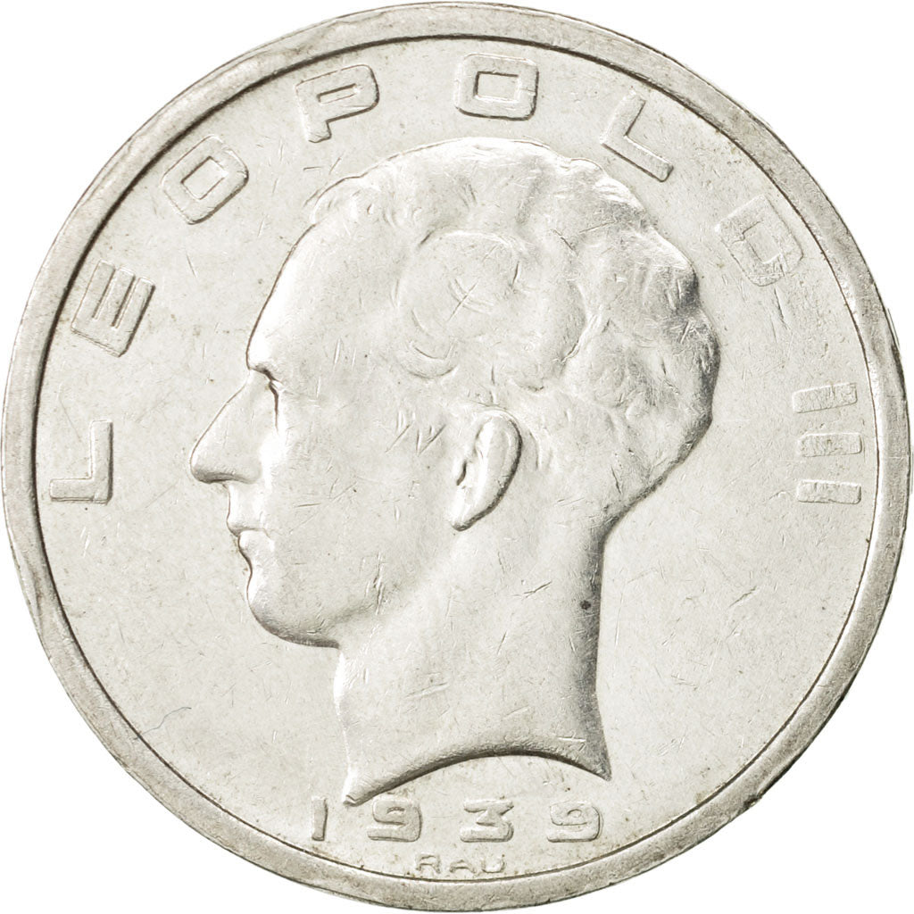 Coin, Belgium, 50 Francs, 50 Frank, 1939, AU(50-53), Silver, KM:121