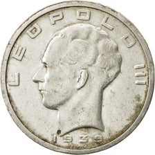 Belgium, 50 Francs, 50 Frank, 1939, AU(50-53), Silver, KM:121