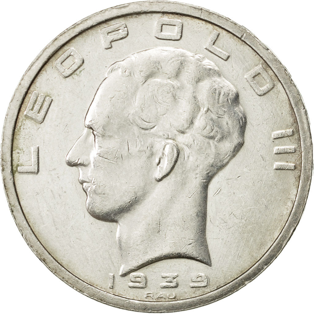 Coin, Belgium, 50 Francs, 50 Frank, 1939, AU(50-53), Silver, KM:121