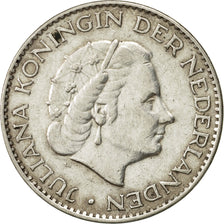 Coin, Netherlands, Juliana, Gulden, 1958, AU(50-53), Silver, KM:184