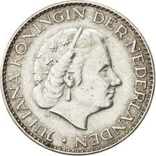 Netherlands, Juliana, Gulden, 1964, AU(50-53), Silver, KM:184
