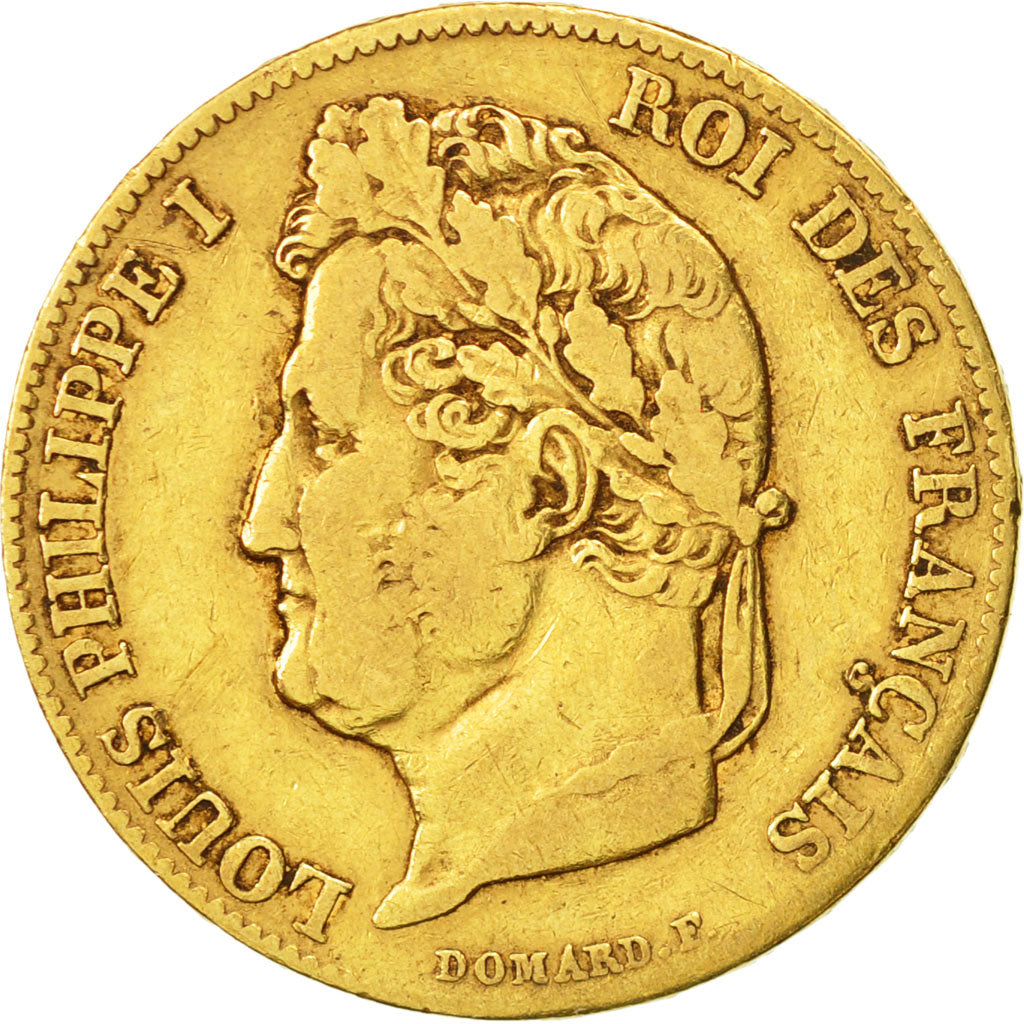 Coin, France, Louis-Philippe, 20 Francs, 1839, Paris, VF(30-35), Gold, KM:750.1