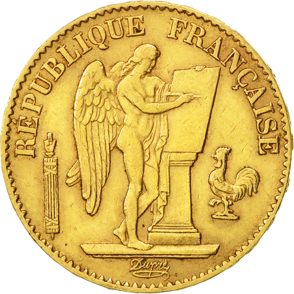 Coin, France, Génie, 20 Francs, 1874, Paris, EF(40-45), Gold, KM:825