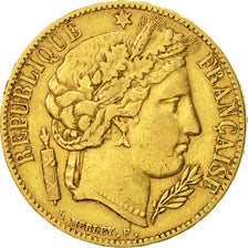 Moneda, Francia, Cérès, 20 Francs, 1850, Paris, MBC, Oro, KM:762, Gadoury:1059