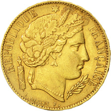 France, Cérès, 20 Francs, 1851, Paris, TTB, Or, KM:762, Gadoury:1059
