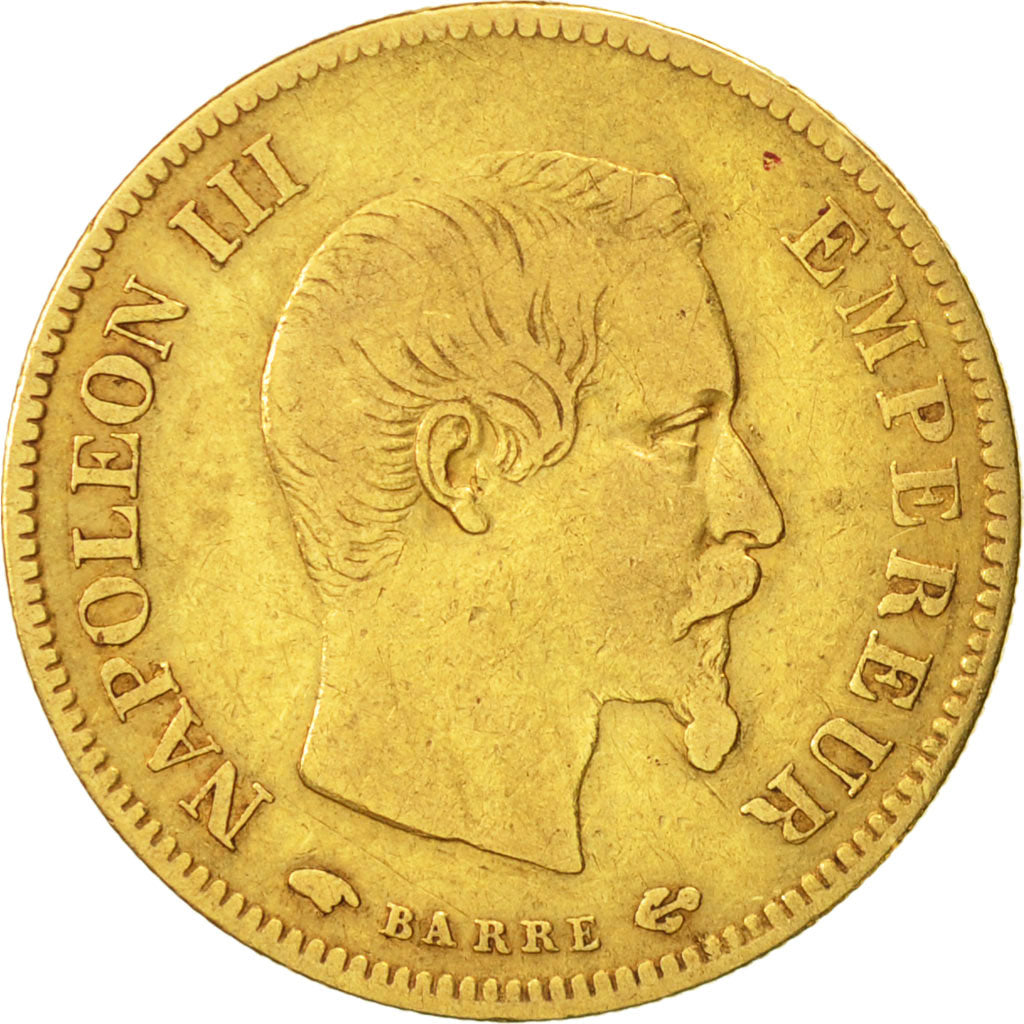 France, Napoleon III, 10 Francs, 1857, Paris, TB+, Or, KM:784.3, Gad 1014